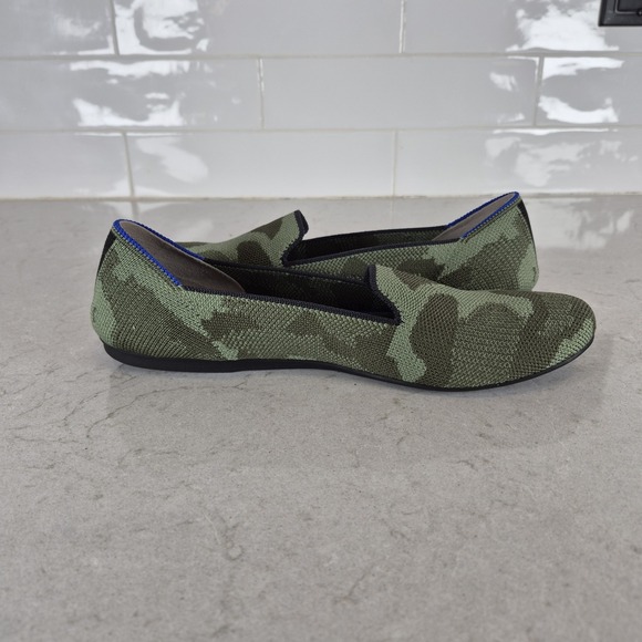 Rothy's Shoes The Loafer Womens Size 8.5 8 Green Camo Flat - Picture 7 of 9